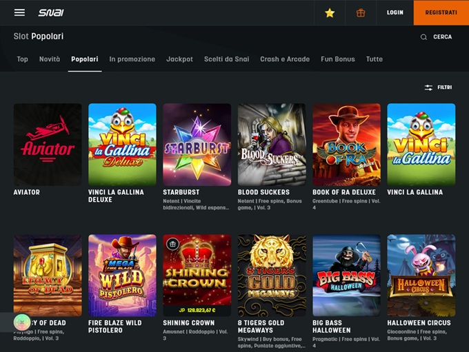 SNAI Casino 18.12.2025. Lobby