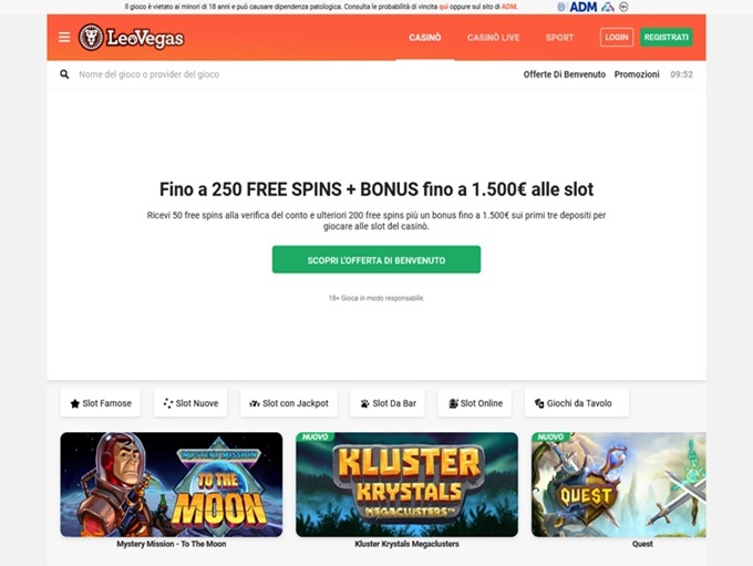 LeoVegas.it 17.09.2024. new hp