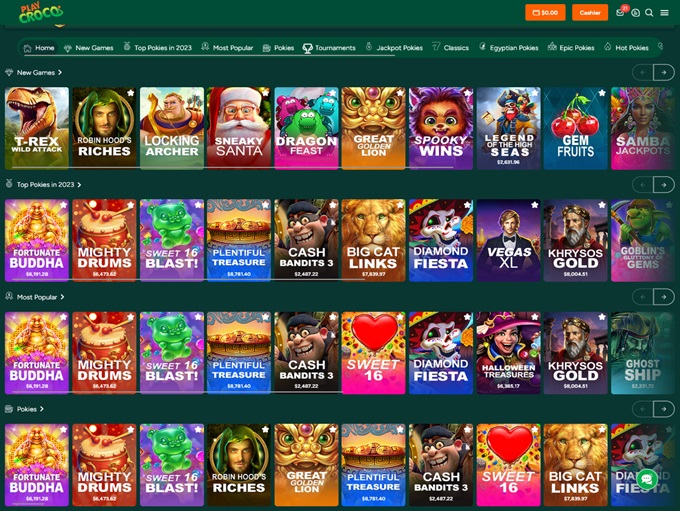 PlayCroco Casino 17.01.2024. Lobby 