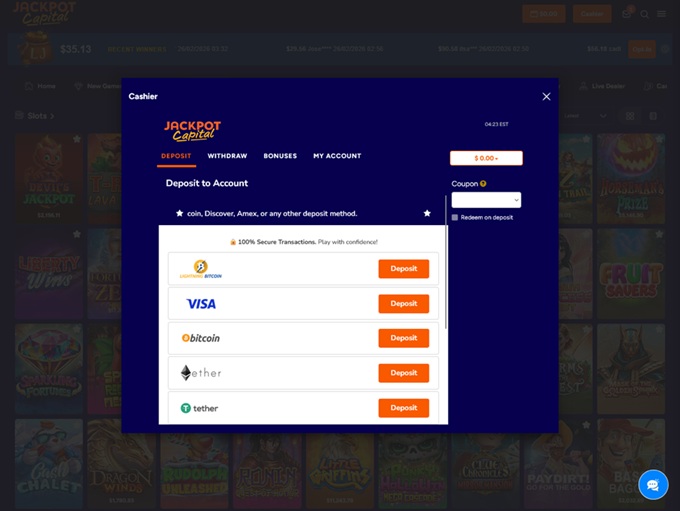 Jackpot Capital 03.03.2026. bank