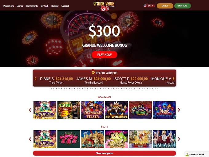 Grande Vegas Casino New Hp 