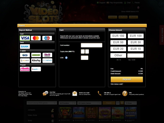 Videoslots.com 10.06.2021. bank