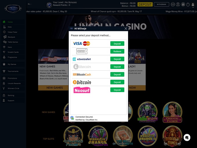 Lincoln Casino 17.07.2023. Bank 