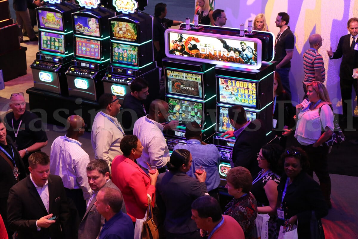 Screenshot of progressive slot machines