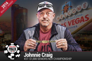 Johnnie Craig vince il 2016 WSOP $1.000 Seniors No-Limit Hold’em Championship