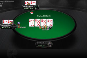 ‘Villasso’ in testa al chip count del €250 Sunday Special Progressive KO Edition di PokerStars