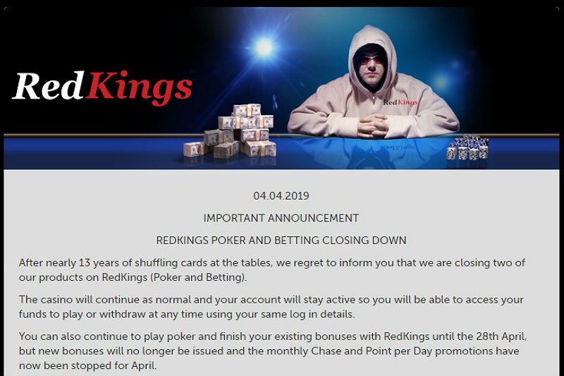 I Prodotti RedKings di Poker Online e Scommesse Mordono la Polvere